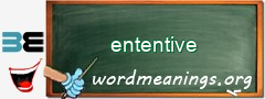 WordMeaning blackboard for ententive